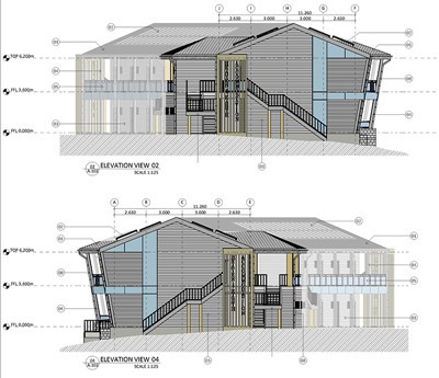 To-Etagers præfabrikeret hotelstrukturdesign og materialeliste til Brasilien-kunde